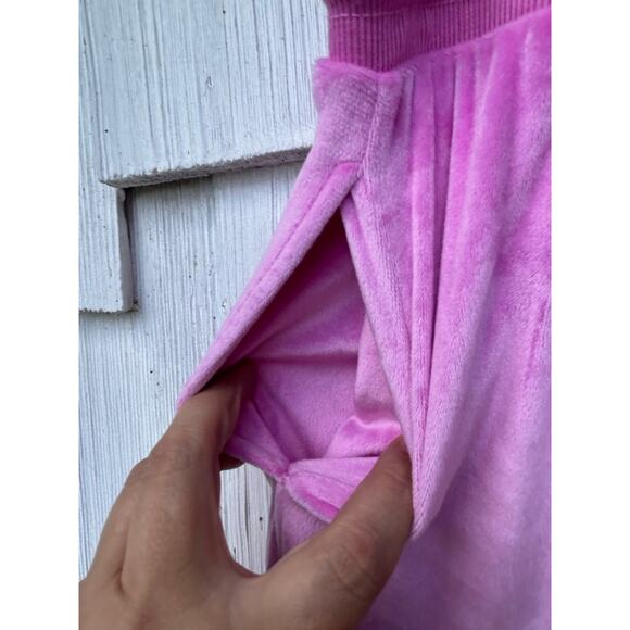 Juicy Couture OG Big Bling Velour Track Pants Rhinestone Logo Pink Size XL - Picture 8 of 10